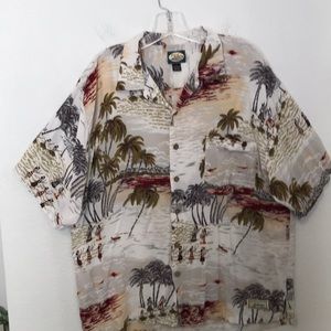 🌺RARE VINTAGE TOMMY BAHAMA 100% RAYON HAWAIIAN SHIRT LUAU SZ L GREAT COND
